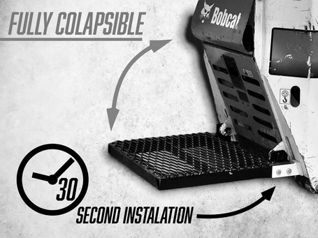 Removable standing platform on dingo skid loader - fully collapsible