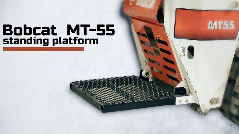 Standing platform on Bobcat MT-55 skid loader
